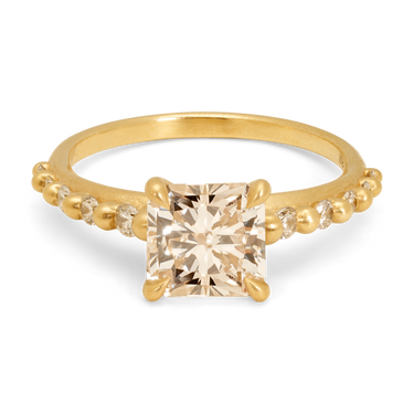 Champagne Diamond Gardenia Ring - Size 7.5 - 11375